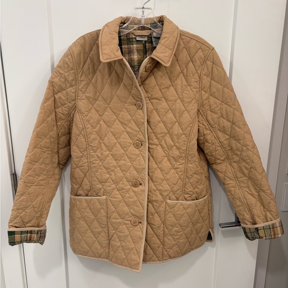 L.L. Bean Jackets & Blazers - Vintage LL Bean Quilted Khaki Farmhouse Barn Coat Size Large